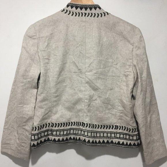 ANN TAYLOR CROPPED OPEN FRONT BLAZERS SIZE 6 - Picture 3 of 4